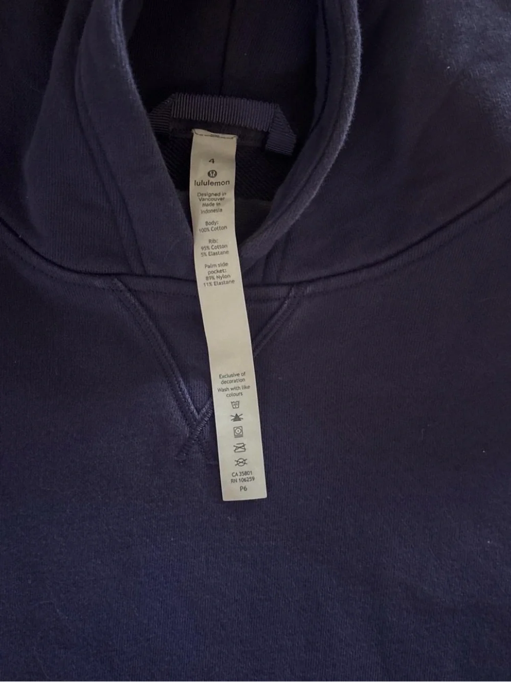 Purple Hooded Pullover Sweatshirt